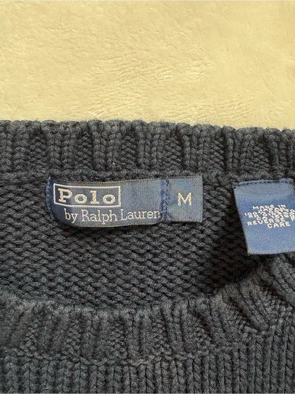 Polo by Ralph Lauren Boy’s Navy Flag Crewneck Sweater